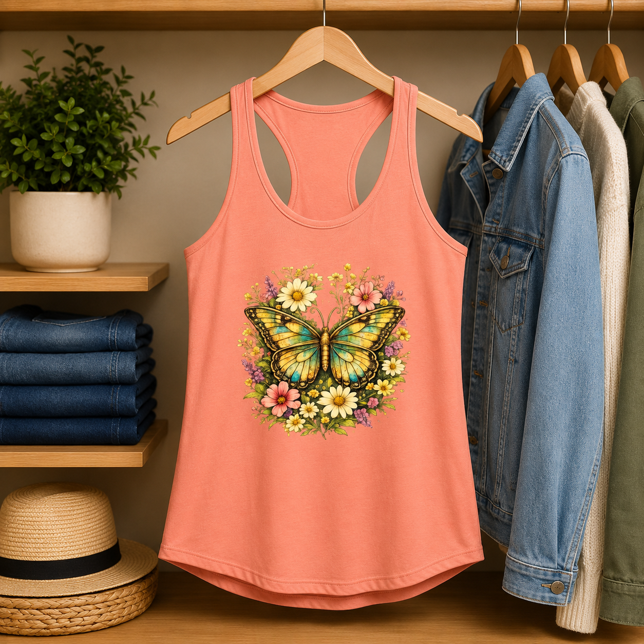 Women's Butterfly Ideal Racerback Tank