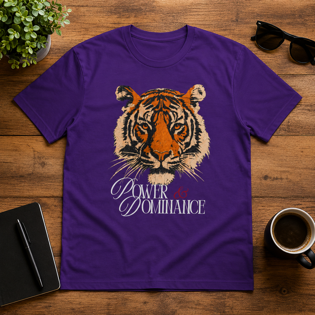 Tiger Head "Power & Dominance" Crew Tee
