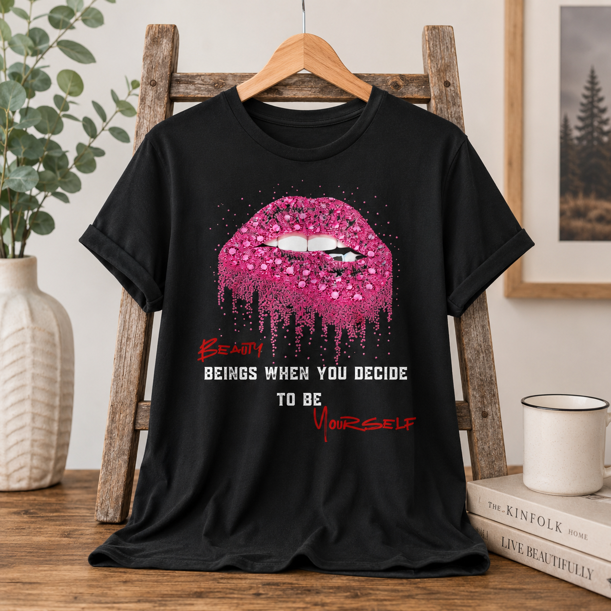 Glitter Lip  "Beauty Beings When You Decide to Be Yourself"