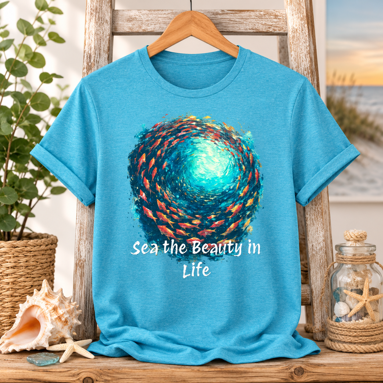 "Sea the Beauty in Life" ocean shirt