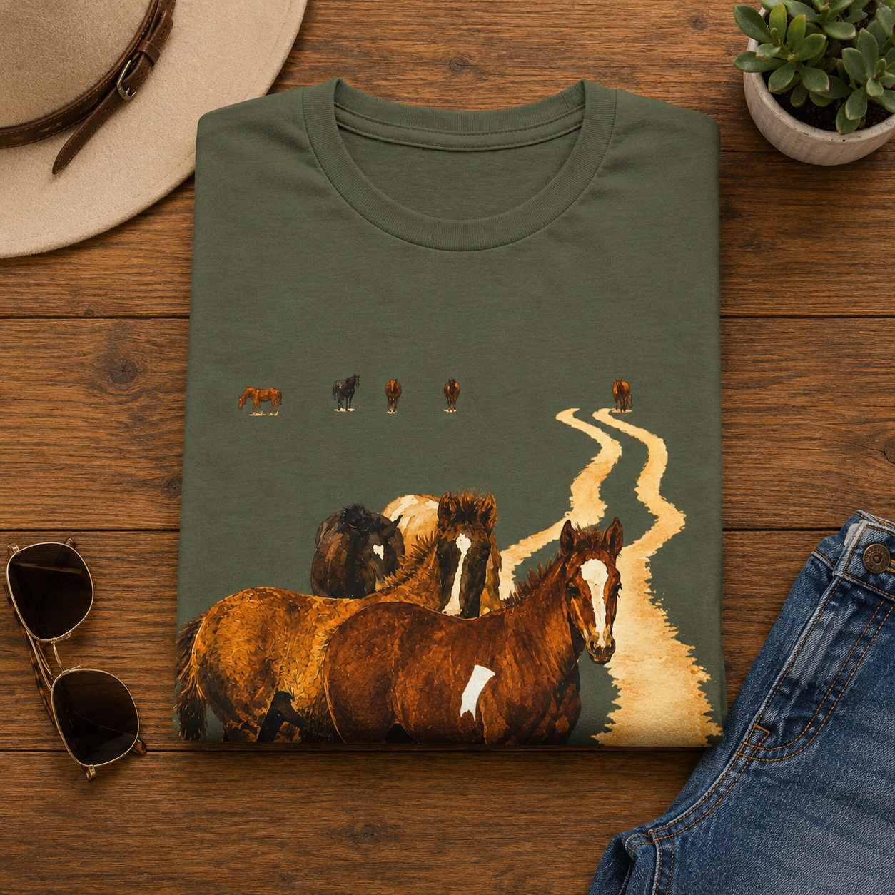 Horse Ranch Wild & Free Graphic Tee
